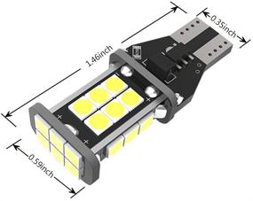 img 3 attached to YITAMOTOR 2x 921 Светодиодные лампы для заднего хода, T15 906 W16W 912 Светодиодная лампа для замены фонарей заднего хода, Белый ультраяркий 1200 люменов, Ошибка Canbus Free, 24-SMD 3030 PX Микросхемы, DC 12V 4,5 Вт.