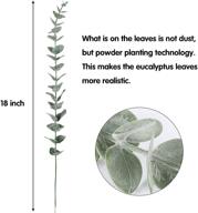 🌿 15 штук настоящего прикосновения искусственные ветки эвкалипта - декор высотой 18" для свадебного букета, центрального элемента, домашнего декора. логотип
