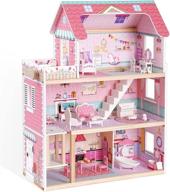 🏠 robud wooden dollhouse for girls - kids' delight logo