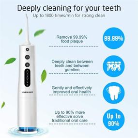 img 2 attached to 🚿 Cordless Water Flosser Teeth Cleaner - INSMART 360ML Water Tank, 2000mAh Battery, DIY Modes, IPX7 Waterproof, USB Rechargeable Oral Irrigator for Home and Travel