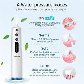img 3 attached to 🚿 Cordless Water Flosser Teeth Cleaner - INSMART 360ML Water Tank, 2000mAh Battery, DIY Modes, IPX7 Waterproof, USB Rechargeable Oral Irrigator for Home and Travel