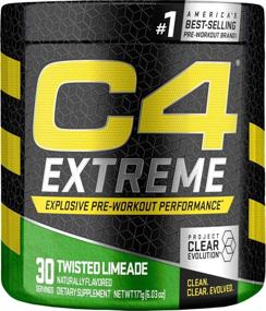 img 4 attached to 💪 C4 Extreme Twisted Limeade Pre-Workout Powder: High-Energy Supplement for Enhanced Performance, Men & Women, 200mg Caffeine + Beta Alanine + Creatine, 30 Servings