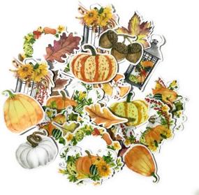 img 3 attached to 🎃 Navy Peony Cute Pumpkin Fall Stickers: 25 Waterproof Decals for Laptops, Phones, Scrapbooking & Journaling