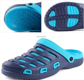 img 3 attached to 👣 Comfortable Slipper Massage Sandals for Women and Men: Mules, Clogs, and Shoes