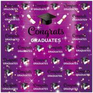 🎉 stunning allenjoy 6x6ft congrats grad backdrop: class of 2021 purple glitter graduation cap photography background for celebration prom party decor and photo booth props logo