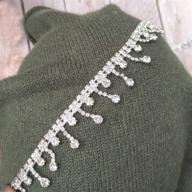 sparkling crystal rhinestone fringe trim chain - 1 yard cuttable craft material for cloth, bags, shoes, and party decorations (small finge silver) logo