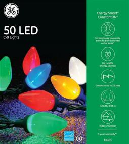 img 2 attached to Nicholas Holiday Inc GE Energy Smart Colorite LED 50-Light C9 Traditional Light Set - Multi