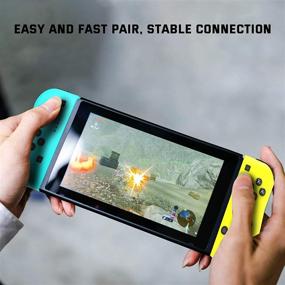 img 1 attached to 🎮 Etpark Joy Con Controller Compatible with Nintendo Switch Lite, Wireless Controller Replacement for Switch Joy Pad, Dual Shock, Blue and Yellow with Grip