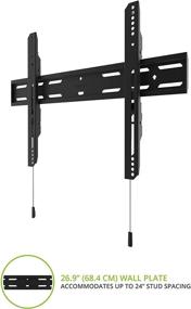 img 1 attached to 📺 Kanto PF300 Fixed TV Mount: Securely Mount 32"-90" TVs, 150lb Capacity, VESA 100x100 to 600x400, Wide Wall Plate, Leveling & Lockable Arms, Quick-Release Cords, Sleek Low Profile Design