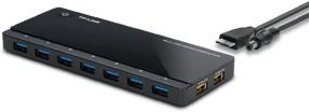 img 4 attached to 🔌 TP-Link Powered USB Hub 3.0: 7 портов USB 3.0 для передачи данных, 2 порта Smart Charging USB | Совместим с Windows, Mac, Chrome и Linux | Кнопка включения/выключения, адаптер питания 12V/4A (UH720)
