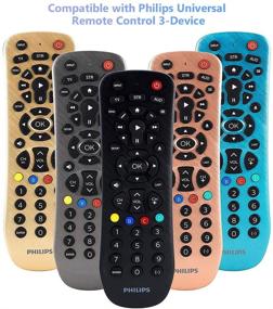 img 3 attached to 🔵 Premium Silicone Protective Case for Philips SRP9232D/27 Universal Remote Control - Blue, Shockproof, Anti-Slip Sleeve