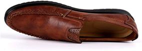 img 2 attached to Asifn Men's Leather Loafers - Casual Walking Shoes