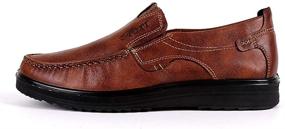 img 3 attached to Asifn Men's Leather Loafers - Casual Walking Shoes