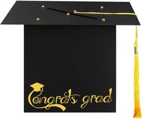 img 1 attached to Gejoy 2-Pack Graduation Card Holder Box with Tassel for Graduation Party - Ideal Card Storage for Graduates