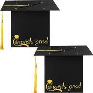gejoy 2-pack graduation card holder box with tassel for graduation party - ideal card storage for graduates logo
