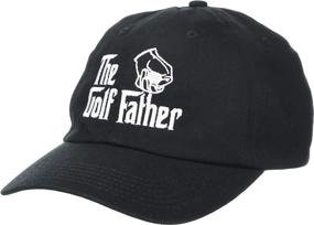 img 3 attached to 🏌️ The Golf Father: Funny Saying Golfing Cap for Golfer Dads - Ann Arbor T-shirt Co. Low Profile Dad Baseball Hat in Black