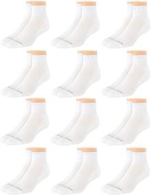 img 4 attached to 🧦 Van Heusen Men's Performance Cushioned Above Ankle Athletic Quarter Mini-Crew Socks (12 Pack)