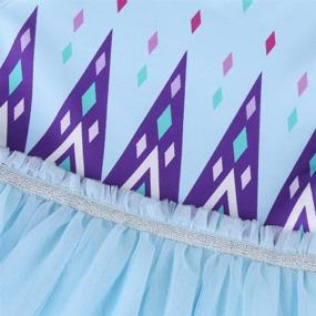 img 1 attached to 🦄 Quedoris Girls Dress: Unicorn Printed Stripe Casual Party Tutu Dress, Sizes 2t to 9 Years