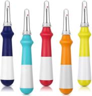 🧵 colorful seam ripper set: a handy tool for sewing, crafting, and embroidery - mudder 5 pieces logo