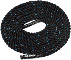 img 3 attached to GSE Games & Sports Expert Poly Dacron Battle Ropes Kit - 30ft/40ft/50ft, Strap Included. Ideal for Home Gym & Outdoor Strength Training, Workout Exercise Rope