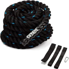 img 4 attached to GSE Games & Sports Expert Poly Dacron Battle Ropes Kit - 30ft/40ft/50ft, Strap Included. Ideal for Home Gym & Outdoor Strength Training, Workout Exercise Rope