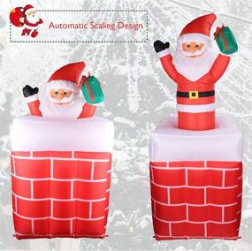 img 3 attached to 🎅 WONDER GARDEN 5FT Santa Claus Inflatable Model - Christmas Decoration with Chimney | Christmas Inflatable for Yard or Garden