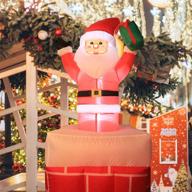 🎅 wonder garden 5ft santa claus inflatable model - christmas decoration with chimney | christmas inflatable for yard or garden logo