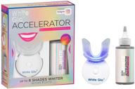 🦷 advanced teeth whitening kit: white glo accelerator with led light, 90-day professional treatment for sensitive teeth and gums, carbamide peroxide, papaya & pineapple enzyme formula for optimal whitening logo