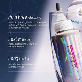 img 2 attached to 🦷 Advanced Teeth Whitening Kit: White Glo Accelerator with LED Light, 90-Day Professional Treatment for Sensitive Teeth and Gums, Carbamide Peroxide, Papaya & Pineapple Enzyme Formula for Optimal Whitening
