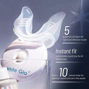 img 1 attached to 🦷 Advanced Teeth Whitening Kit: White Glo Accelerator with LED Light, 90-Day Professional Treatment for Sensitive Teeth and Gums, Carbamide Peroxide, Papaya & Pineapple Enzyme Formula for Optimal Whitening