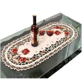 img 1 attached to 🍽️ Elegant European Embroidery Tablecloth by Judy Dre: Enhance Your Dining Décor with Exquisite Craftsmanship