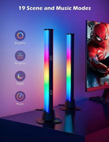 img 2 attached to 🎮 Magiacous Smart RGB Flow Gaming Light Bar - 19 Scene & Music Modes, Bluetooth App Remote Control TV Backlight - Perfect for Gaming Setup, Entertainment, PC, and Room Decoration