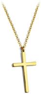 18-inch simple smooth cross pendant necklace - fashion jewelry for enhanced seo logo
