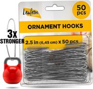 🎄 pack of 50 christmas ornament hooks - premium hangers for christmas tree decoration (silver) logo