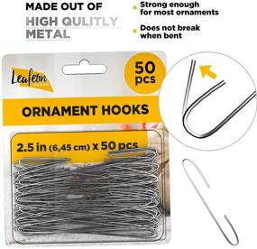 img 1 attached to 🎄 Pack of 50 Christmas Ornament Hooks - Premium Hangers for Christmas Tree Decoration (Silver)