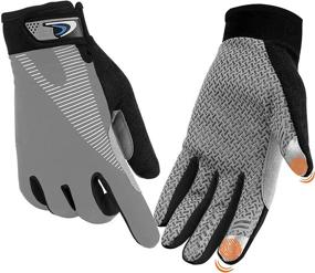 img 4 attached to FUDOSAN Cycling Gloves - Touchscreen, Frisbee Ultimate, Non-Slip, Lightweight Workout Gloves