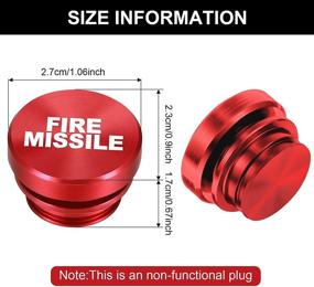 img 3 attached to 🔴 Red 12-Volt Aluminum Dustproof Button Plugs - Billet Car Decoration Accessories, Anodized Aluminum, Compatible with Most Vehicles, Auto Car Replacement Parts