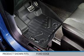 img 3 attached to 🚗 Custom Fit Floor Mats Set for Ford Edge 2015-2021 - SMARTLINER, 2 Row Liner in Elite Black