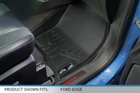 img 2 attached to 🚗 Custom Fit Floor Mats Set for Ford Edge 2015-2021 - SMARTLINER, 2 Row Liner in Elite Black