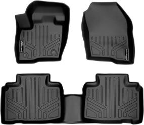 img 4 attached to 🚗 Custom Fit Floor Mats Set for Ford Edge 2015-2021 - SMARTLINER, 2 Row Liner in Elite Black