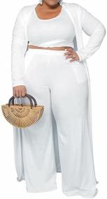 img 4 attached to Plus Size Piece Sweatsuits Women