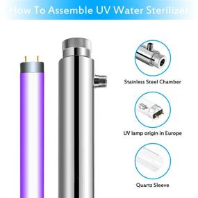 img 1 attached to 🌍 JTAPURE Whole House UV Water Filter Purifier, Ultraviolet Sterilizer, 110V 6GPM 25W Model + Bonus Extra Lamp & Quartz Sleeve