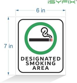 img 2 attached to Designated Smoking Area Sticker Sign