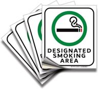 designated smoking area sticker sign logo