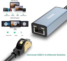 img 3 attached to High-Speed USB-C to Ethernet Adapter for MacBook Pro 2019/2018/2017 and More - Benfei RJ45 Gigabit LAN Network Adapter