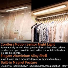 img 3 attached to Moston Super Bright Rechargeable Closet Lights: 78LED, Homelife Motion Sensor LED Light Under Cabinet Stick-on Anywhere with Built-in Magnetic - Ultimate Lighting Solution!