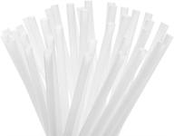 compostable plant-based drinking straws - unwrapped bulk pack of 300 - earth-friendly corn-starch straws for beverages, smoothies, drinks - biodegradable, long-lasting straw logo