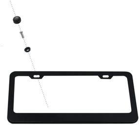 img 3 attached to IBetter 2 PCS Thick Aluminum Alloy License Plate Frames