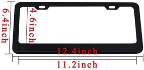 img 2 attached to IBetter 2 PCS Thick Aluminum Alloy License Plate Frames