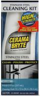 🧽 cerama bryte stainless steel cleaning polish kit, 8 oz & cleaning cloth" - enhanced stainless steel cleaning polish kit with 8 oz bottle & cleaning cloth for optimal shine logo